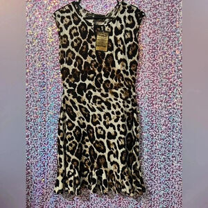 Mid Length sleeveless Animal Print Amana Dress